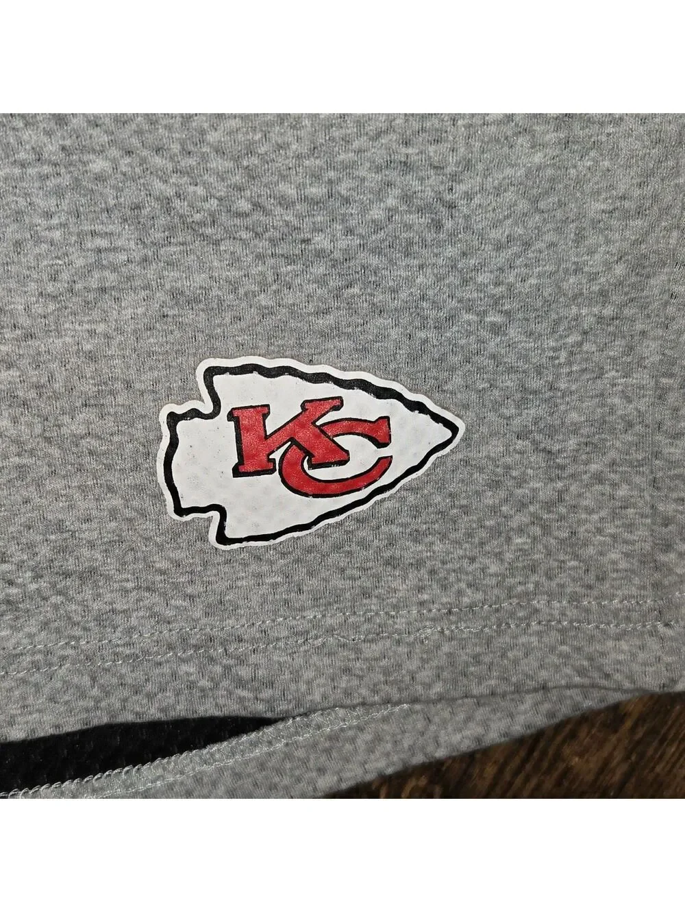 Kansas City Chiefs Pajama Shorts Men's XL Gray Pockets Heavyweight READ